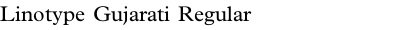 Linotype Gujarati Regular